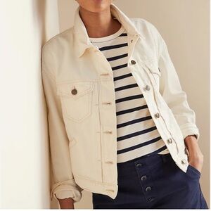 Old Navy Off-White Denim Jacket with Button Front